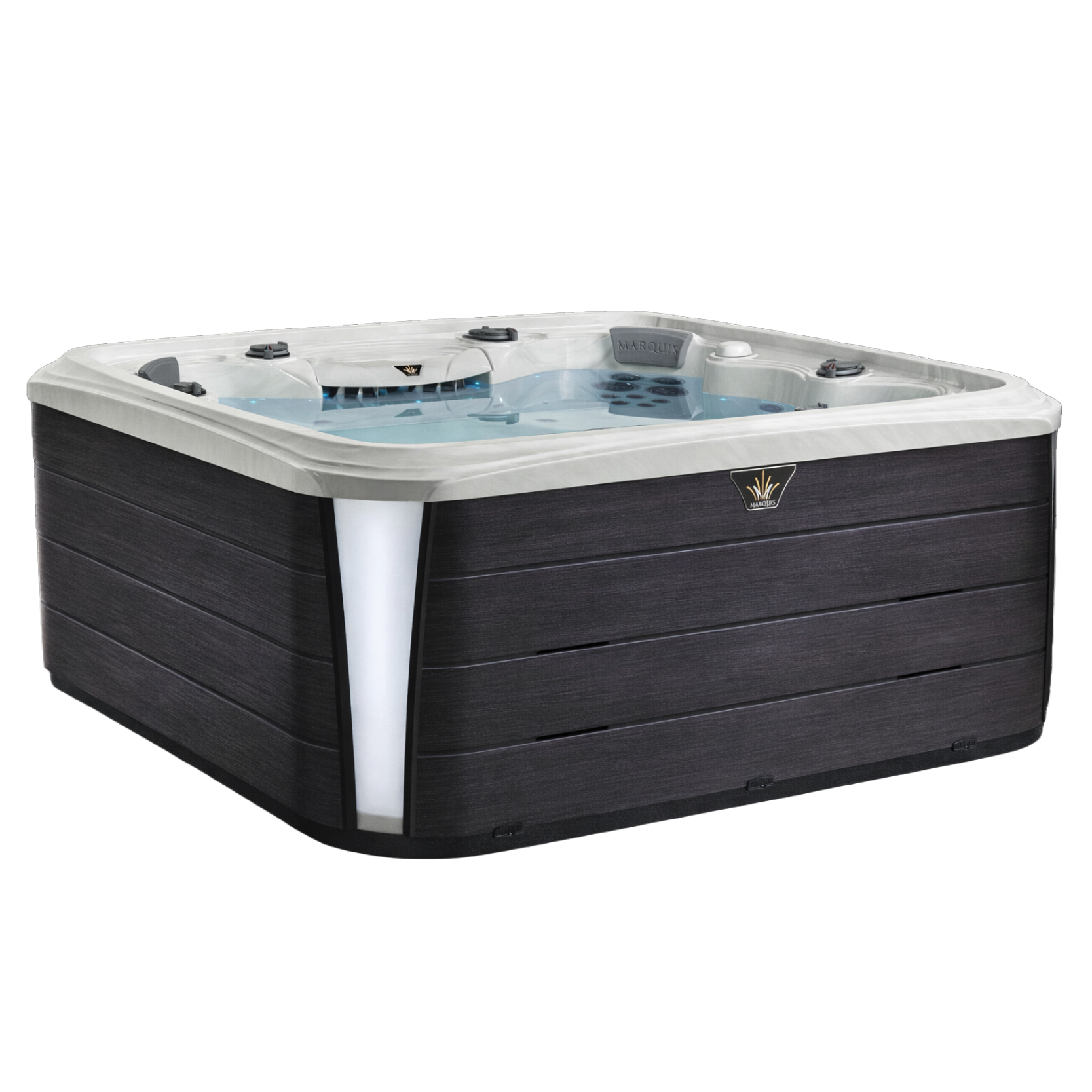 color sideview showing grey color sample of cabinet shell