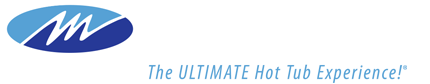 Marquis Logo showing an oval with the words Marquis and The ultimate hot tub experience