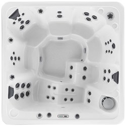 overhead image of the The Woodstock  hot tub