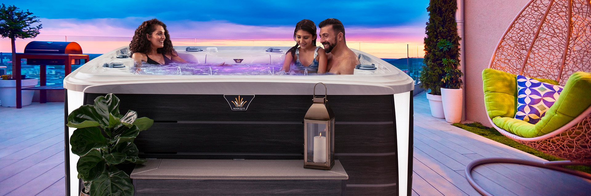 an environmental shot of this hot tub model