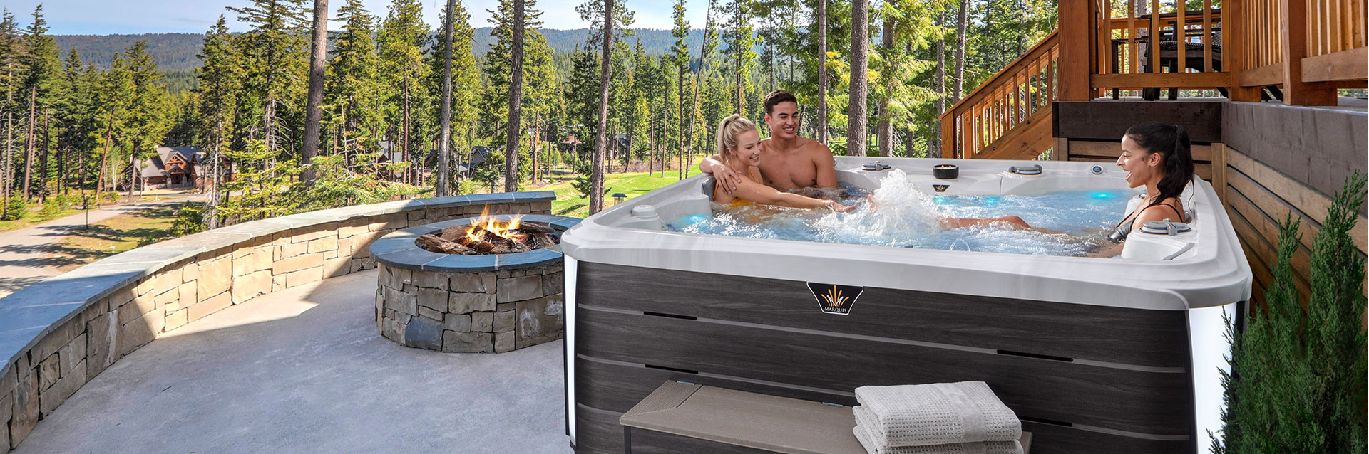 an environmental shot of this hot tub model