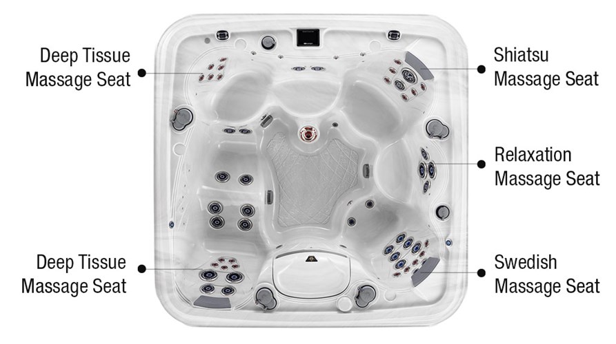 overhead view of this hot tub model