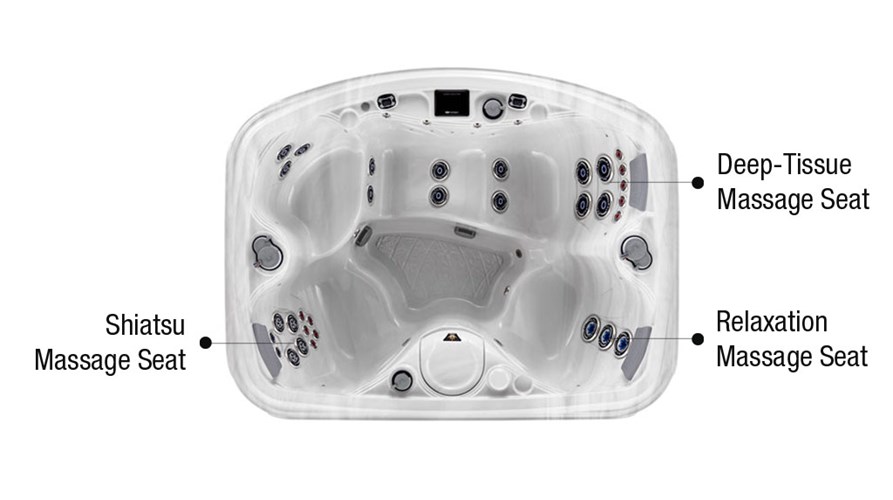 overhead view of this hot tub model