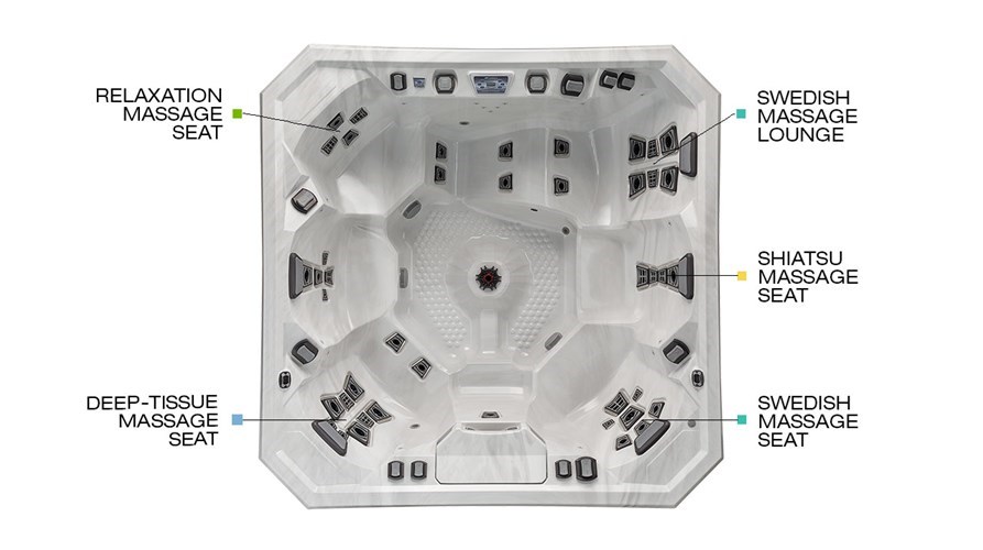 overhead view of this hot tub model