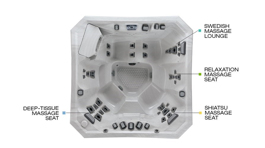 overhead view of this hot tub model