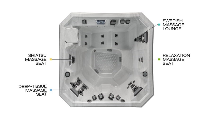 overhead view of this hot tub model