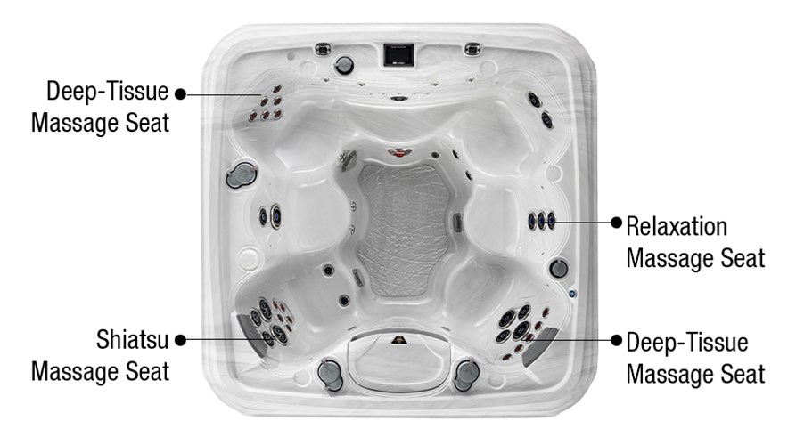 overhead view of this hot tub model