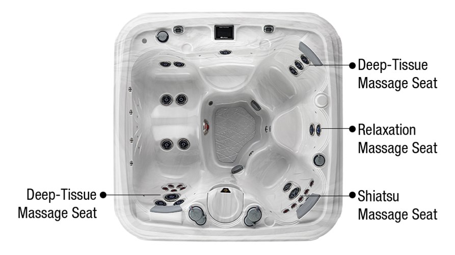 overhead view of this hot tub model