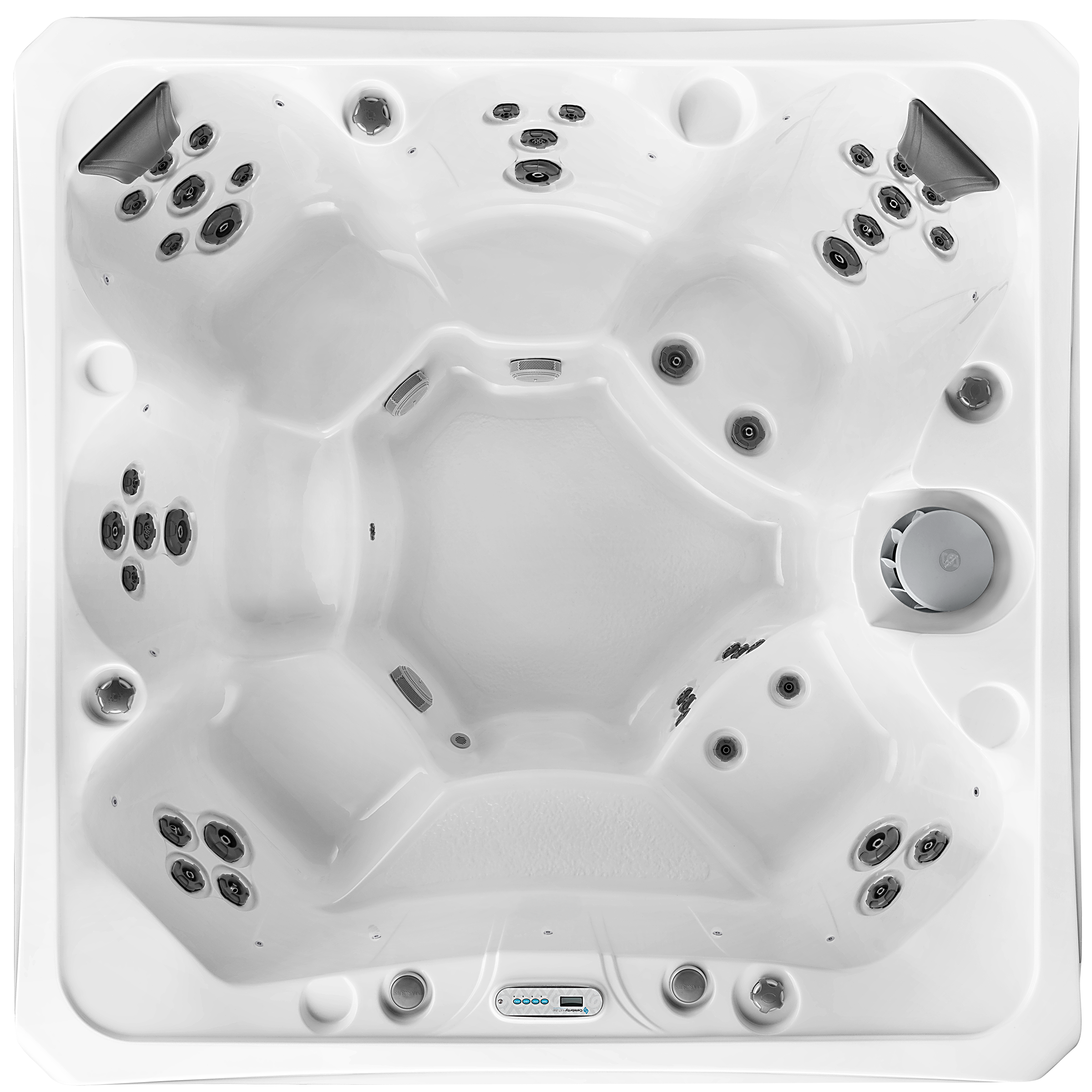 overhead view of this hot tub model