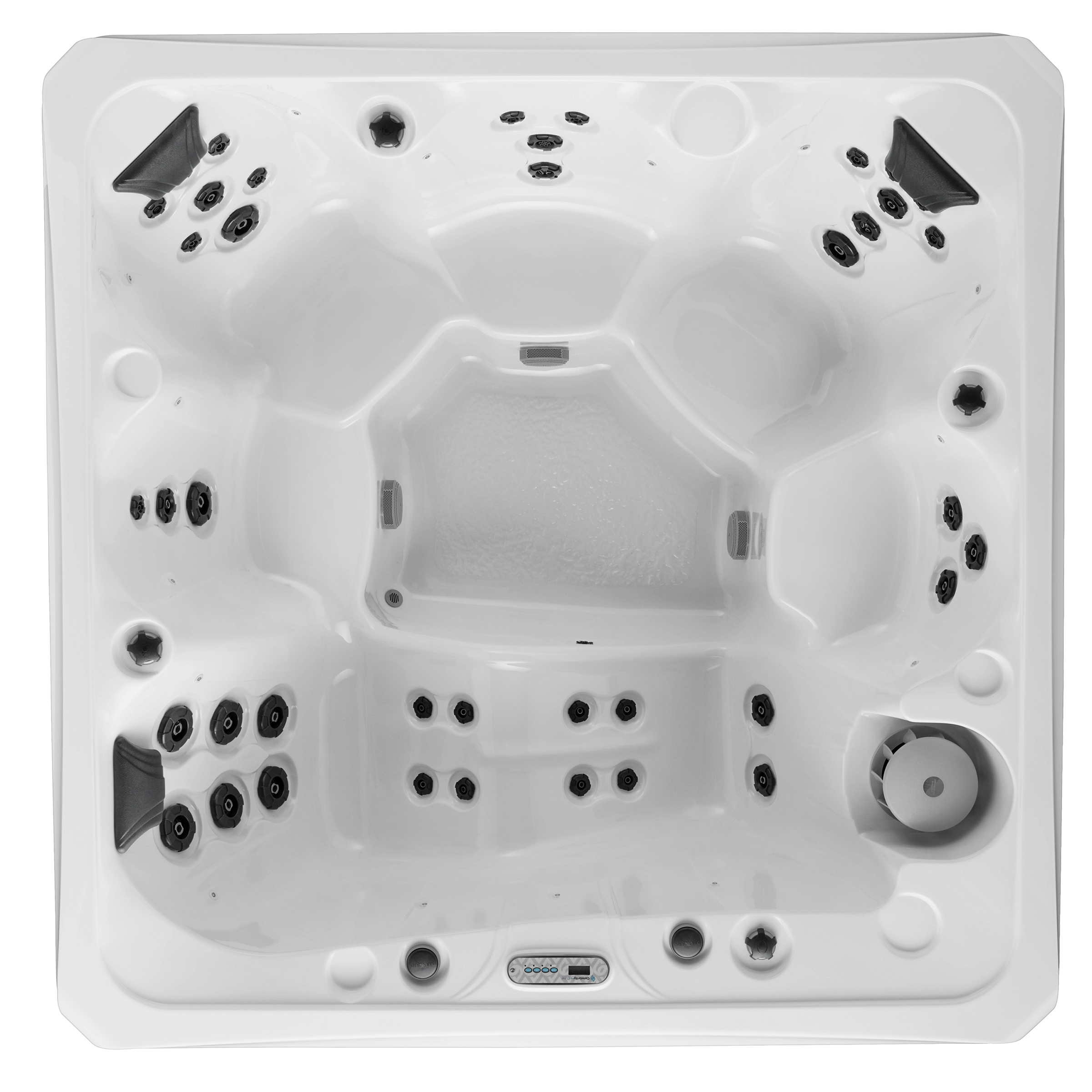 overhead view of this hot tub model