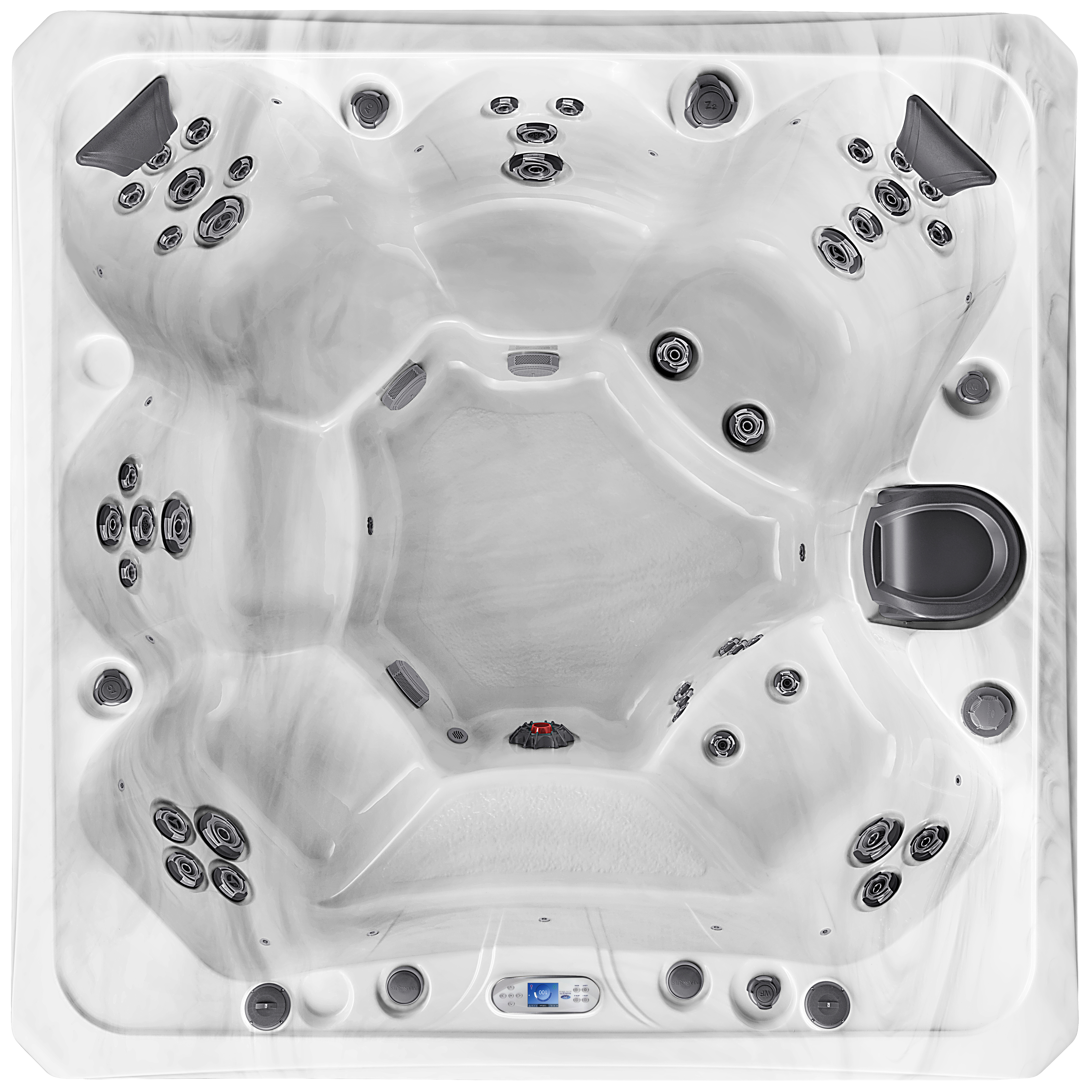 overhead image of the Vegas Elite hot tub