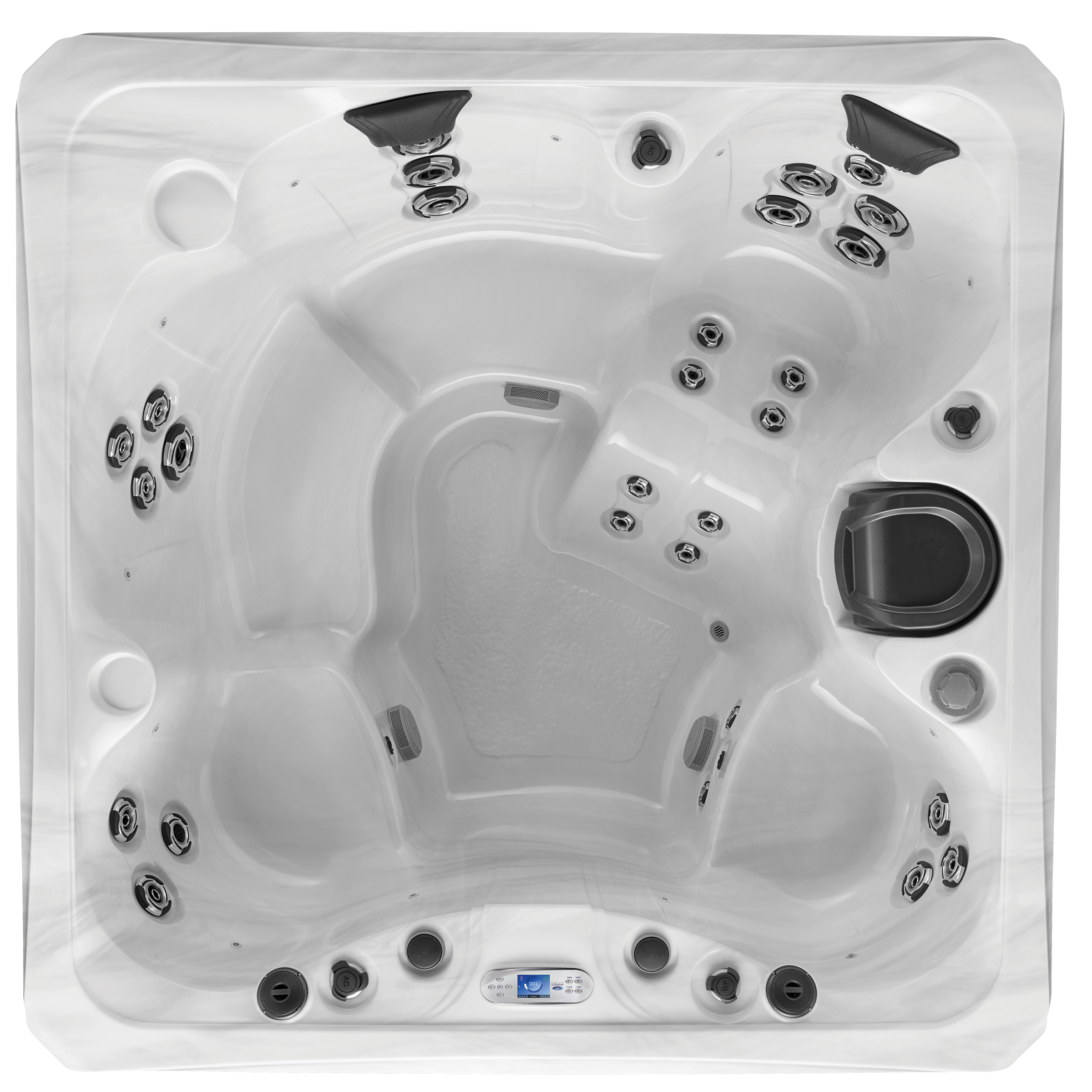 overhead image of the Broadway Elite hot tub